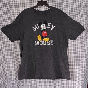 Disney Mickey Mouse Vintage Inspired Gray Men's Unisex Graphic T-Shirt XXL